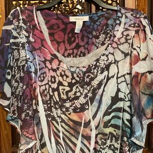Style & co. Blouse, abstract print.